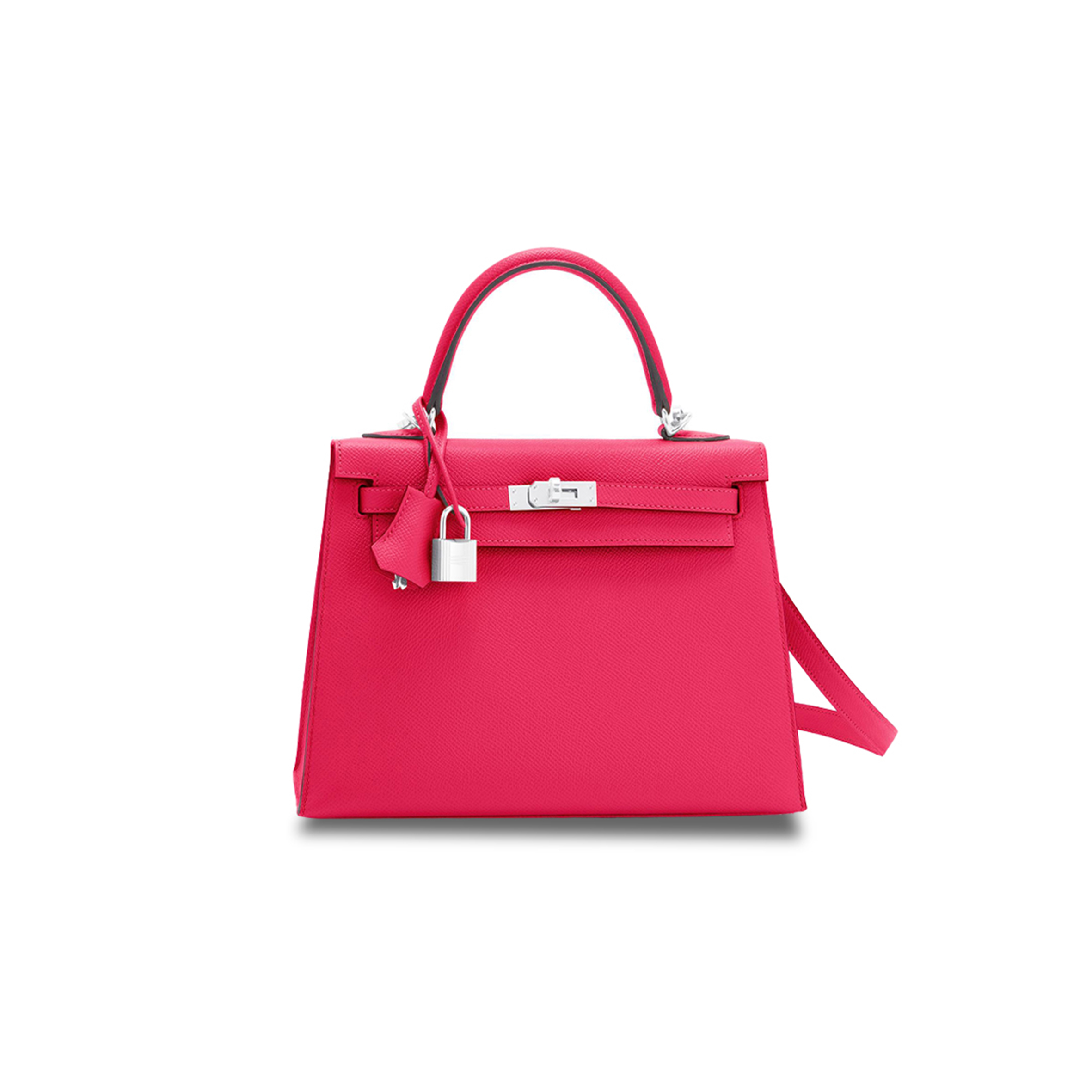 H**mes master kelly 28 rose extreme pink epsom sellier bag (28*22*10cm)